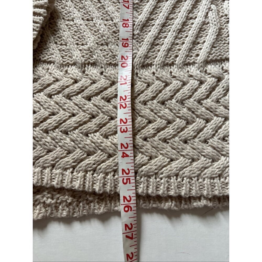 New Hem & Thread Tan Bulky Knit Sweater Size Small - Picture 6 of 6